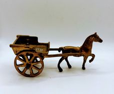 Brass horse and cart