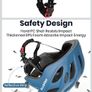 Favoto Kids Children Bike Helmet Toddler Cycling Helmet Breathable Blue Adjustable Helmet for Boys and Girls Image 4
