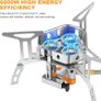 Camping Gas Stove, Windproof Backpacking Burner Cooking Stoves 6800W, Foldable Rocket Camping Stove with Carry Box, Outdoor Camping Gas Burner for Cooking, Hiking, Camping, Trekking, Picnic Image 7