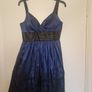 Elegant royal blue dress size s m Image 3