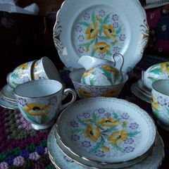 Vtg Gloria New Chelsea Staffs China Teaset
