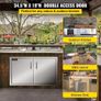 Outdoor Kitchen Doors BBQ Access Door 34.5 x 19 inch Stainless Steel BBQ Double Walled Door Image 2