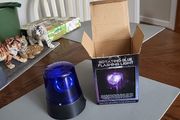 Flashing blue light rotating
