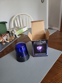 Flashing blue light rotating