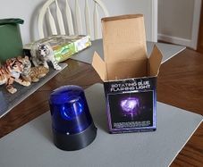 Flashing blue light rotating