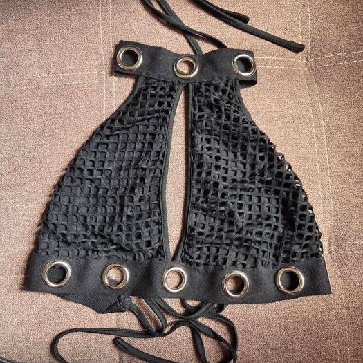 Sexy Backless Halter neck top with metal detailing, size 10