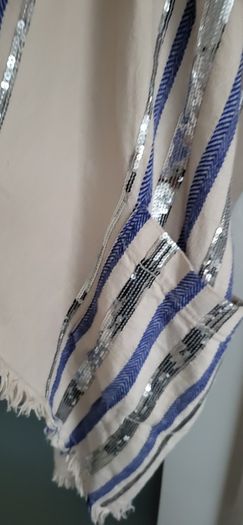 SASS & BIDE 100% Line Seqinned Striped Drape with Pockets - Rrp 220 AUD
