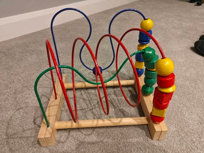 Ikea mula wooden bead Rollercoaster toddler toy