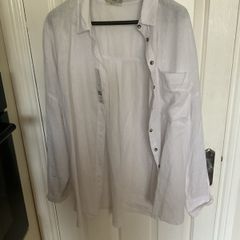 White linen shirt size 20 BNWT