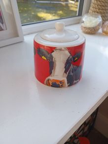 Eoin O Connor Cow Themed Sugar Pot