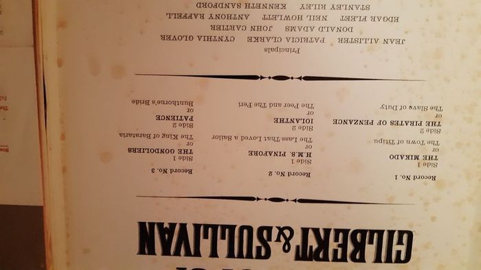 Gilbert and Sullivan records LP Vinyl