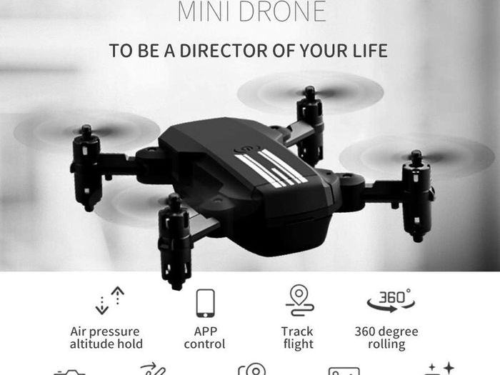 Phone RC Drone Quadcopter with 1080P Camera 3D Flips Gesture Photo Video Track Flight Altitude Hold Headless Mode Include Carry Bag