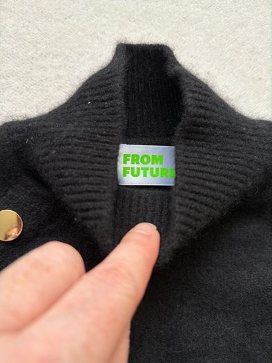 From Future black cashmere jumper size M