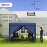 3 x 3(m) Pop Up Gazebo, Water and UV Resistant Party Tent Camping Canopy Marquee with Carry Bag, Blue Image 3