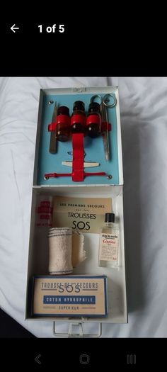 Vintage French SOS First Aid Box
