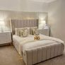 King size Grey Fabric Bed Set Image 2
