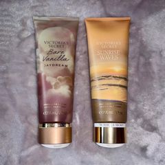 2 Victorias Secret Bare Vanilla Daydream & Sunrise Waves Fragrance Lotion Bundle 236ml