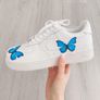 Nike Air Force 1 Custom Blue Butterfly Trainers | EU 38 UK 4.5 Image 2