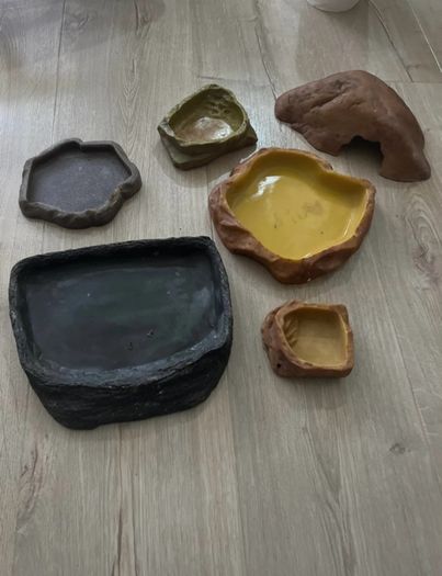 Bundle of Reptile Acessories Feeding Bowls