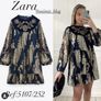 Reduced Gorgeous Zara Bloggers Insta Famous Navy & Gold Contrast Velvet & Embroidered Metallic Thread Tunic Dress   Size XL UK 14 Image 6