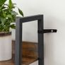 Slim Shelving Unit industrial brown bookcase 5 tier Image 2