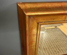 Fire Mantle Place Mirror Brushed Bronze wood deaig