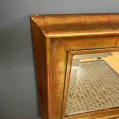 Fire Mantle Place Mirror Brushed Bronze wood deaig
