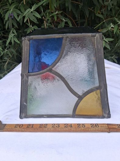 1920's Stained Glass Lamp/Porch Shade