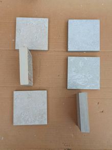 Prissmacer Essentials porcelain stoneware floor/wall tiles pices cut to size 9x9cm thickness 20mm model: ESS.RAPOLANO PERLA & Crema 12 pices of ech model