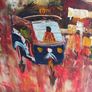 Asian style city scene painting Image 3