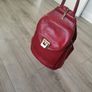 Deep Red Leather Backpack Image 8