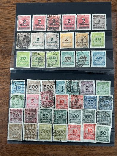 Germany 1872-1945 Reich Collection lot stock 1200+ stamps and 2 Mint sheets