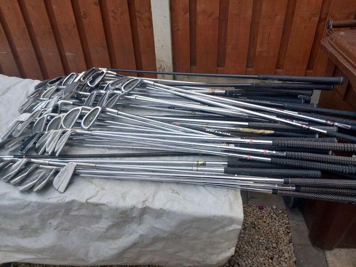 A selection of Golf clubs. Right handed clubs