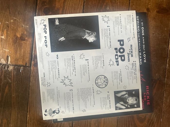 Rickie Lee Jones Pop Pop vinyl album