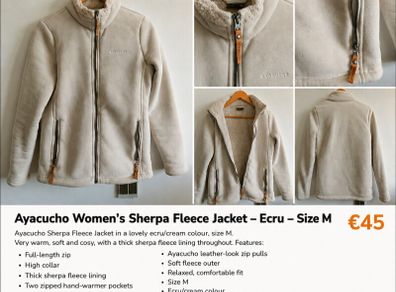 Ayacucho Womens Sherpa Fleece Jacket