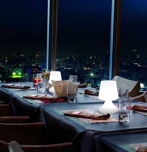 Table Lamp with Bluetooth Speaker, Rechargeable LED Night Light, Portable Dimmable Bedside Lamp with Remote and 16 Colors Changing for Bedroom/Office/Outdoor/Reading/Party