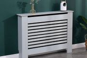 Grey Painted Radiator Cover Wall Cabinet Wood MDF Traditional Modern Small (FREE POSTAGE)