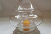 Ornate glass candle holder