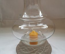 Ornate glass candle holder