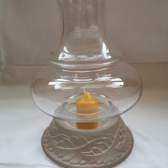 Ornate glass candle holder