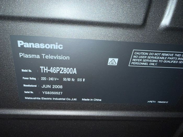 Panasonic Viera TH-46PZ800A 46-inch Plasma TV