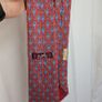 Hermes Paris Silk Tie Red Blue Chain Print Made In France Luxury Designer Image 7