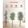 150cm Artificial Ficus Tree Tall Faux Plant with Pot for Indoor Decor Image 3