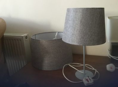Ceiling shade and side lamp with shade