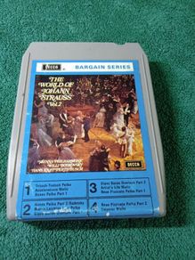 Vintage 8 Track Cartridge Tape/The World Of Johann Strauss  vol 2