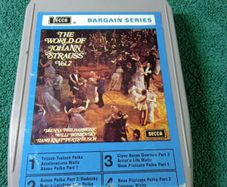 Vintage 8 Track Cartridge Tape/The World Of Johann Strauss  vol 2