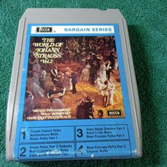 Vintage 8 Track Cartridge Tape/The World Of Johann Strauss  vol 2