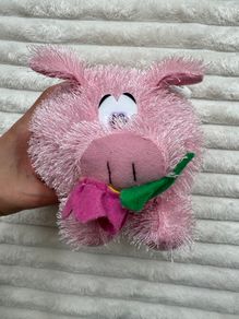 Plush Pig Paws with flowers pink Paws Dirty Please look at the pictures