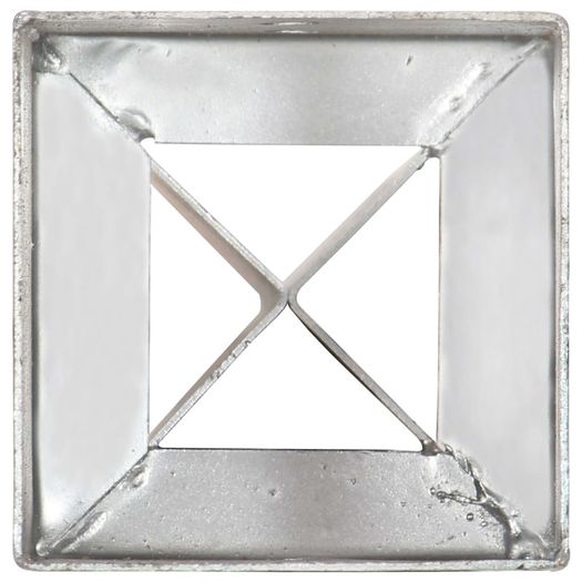 Ground Spikes 6 pcs Silver 12x12x89 cm Galvanised Steel