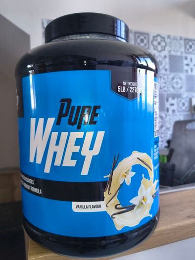 Empty protein container